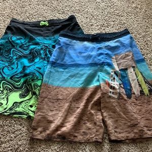 2 pairs Wonder Nation boys trunks ((14-16)